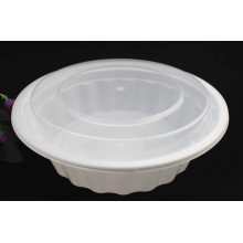 2500ml PP Plastic Microwavable Disposable Round Food Container with Lid/Cover